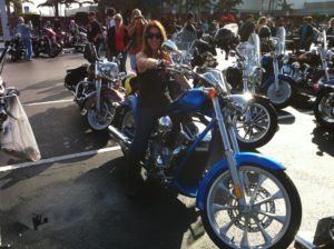 Biker Chick At Fun In the Sun Toy Run